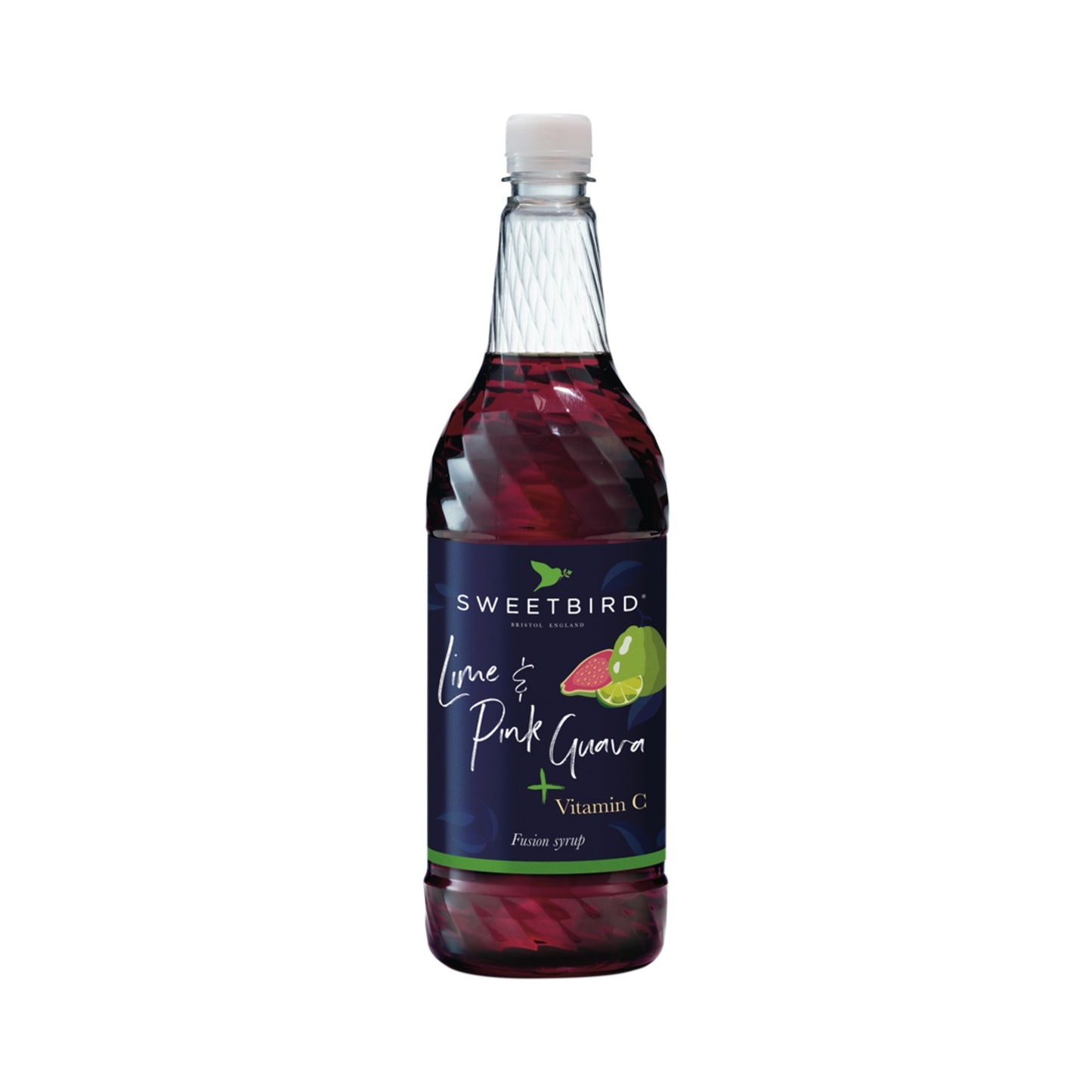 Sweetbird Lime & Pink Guava Fusions+ Syrup - 1 Litre Bottle