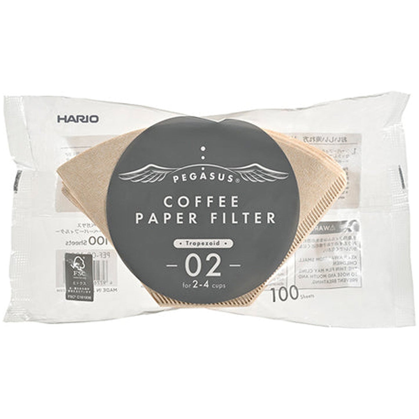 Hario Pegasus Filter Papers - Size 02  (100-Pack)