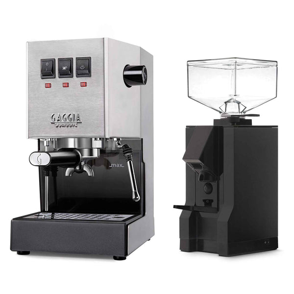New - Gaggia Classic Evo Pro & Eureka Mignon Manuale 50 Espresso Machine Package