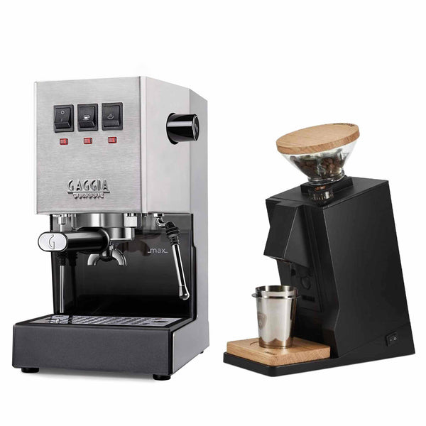 New - Gaggia Classic Evo Pro & Eureka Oro Single Dose Espresso Machine Package