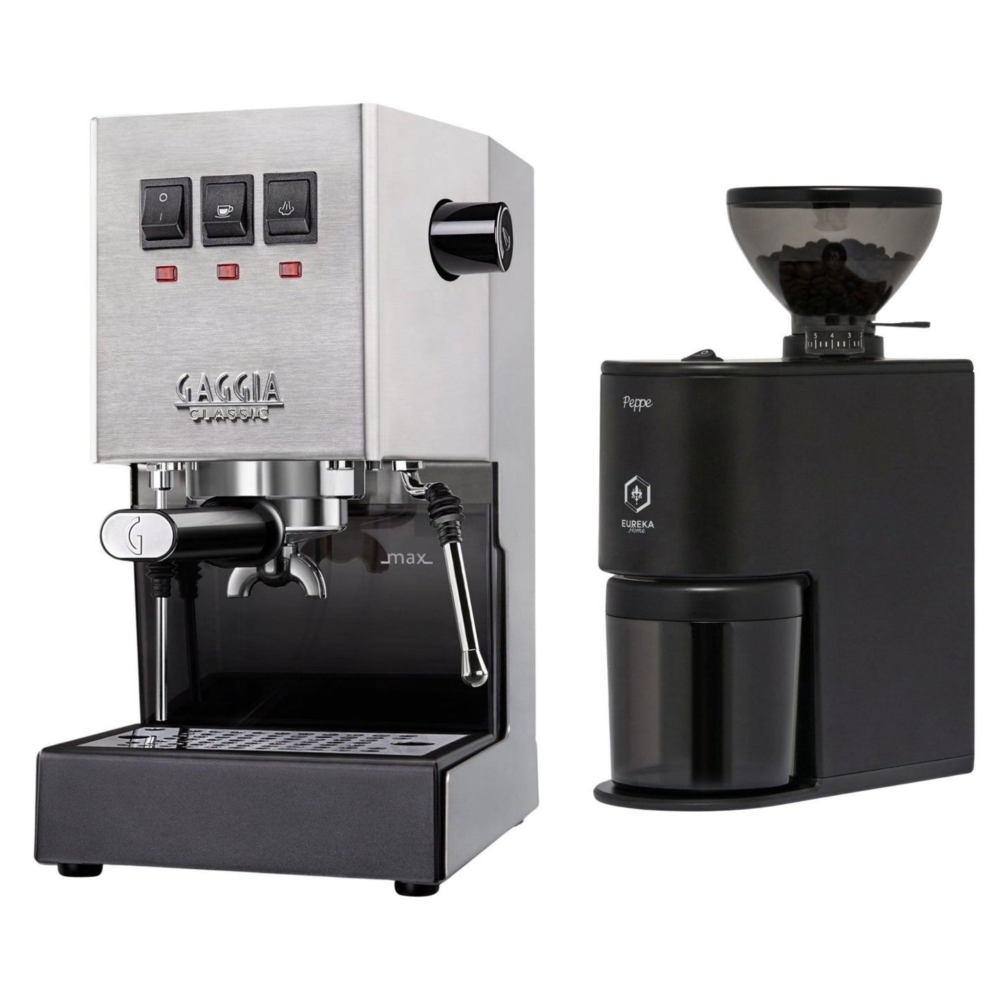 Gaggia Classic E24 Evo Pro Espresso Machine & Eureka Peppe Grinder Bundle