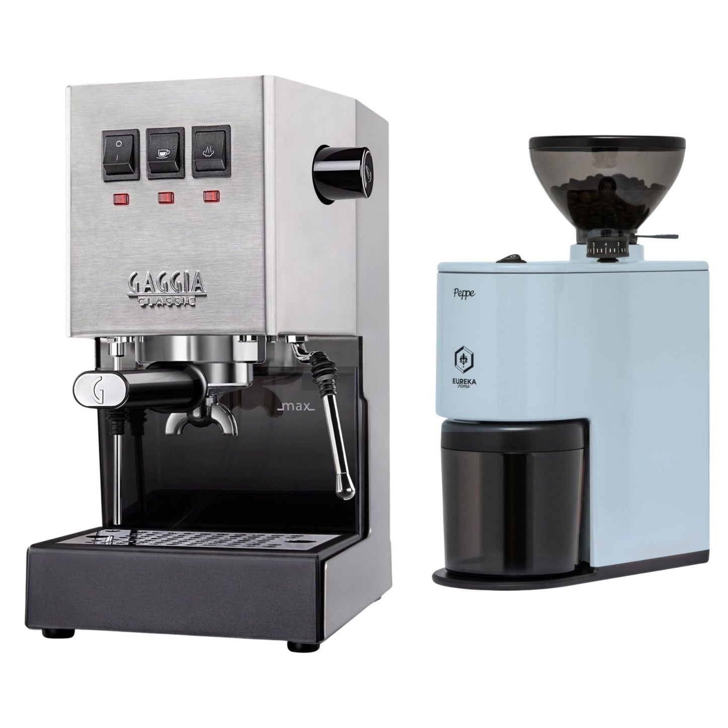 Gaggia Classic E24 Evo Pro Espresso Machine & Eureka Peppe Grinder Bundle