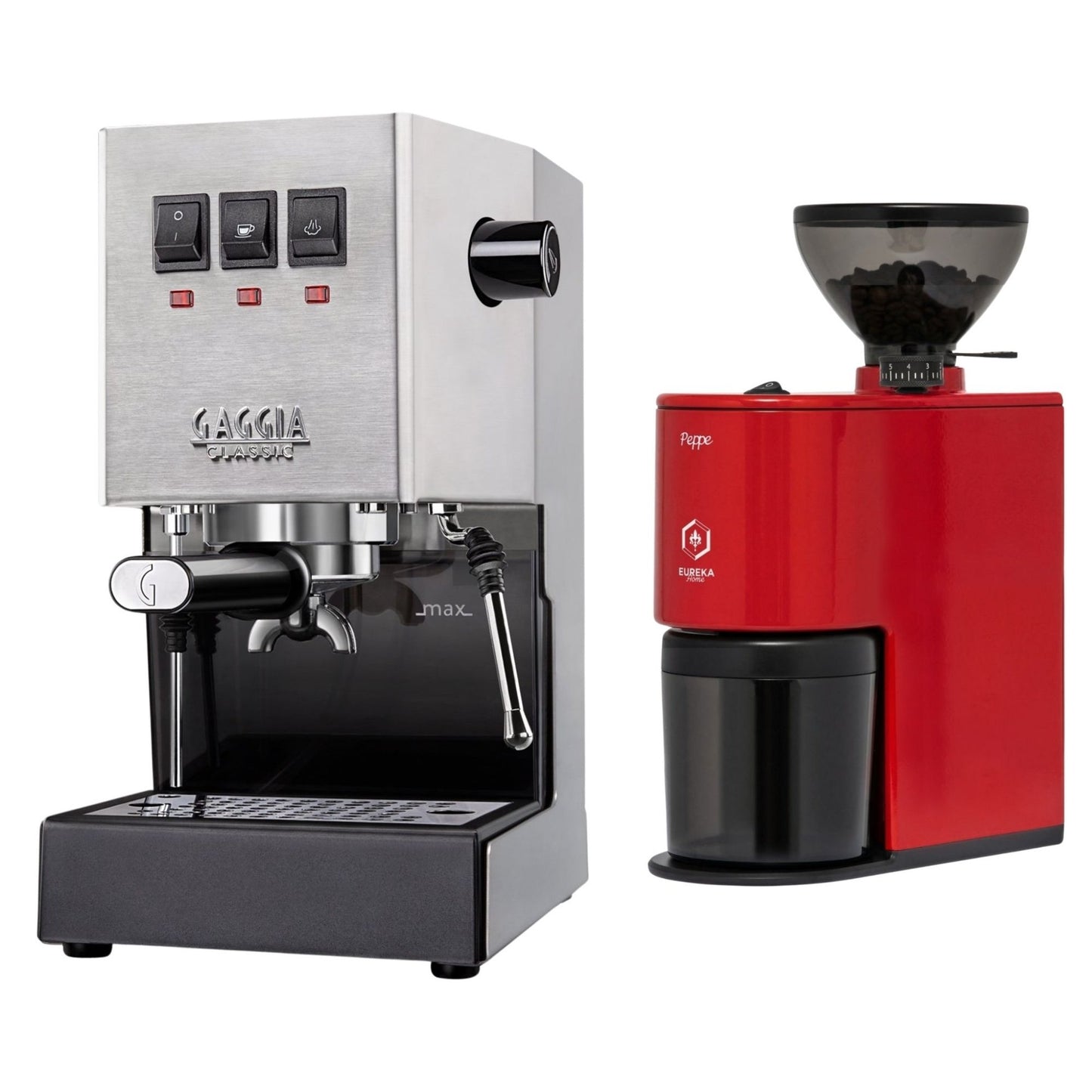 Gaggia Classic E24 Evo Pro Espresso Machine & Eureka Peppe Grinder Bundle
