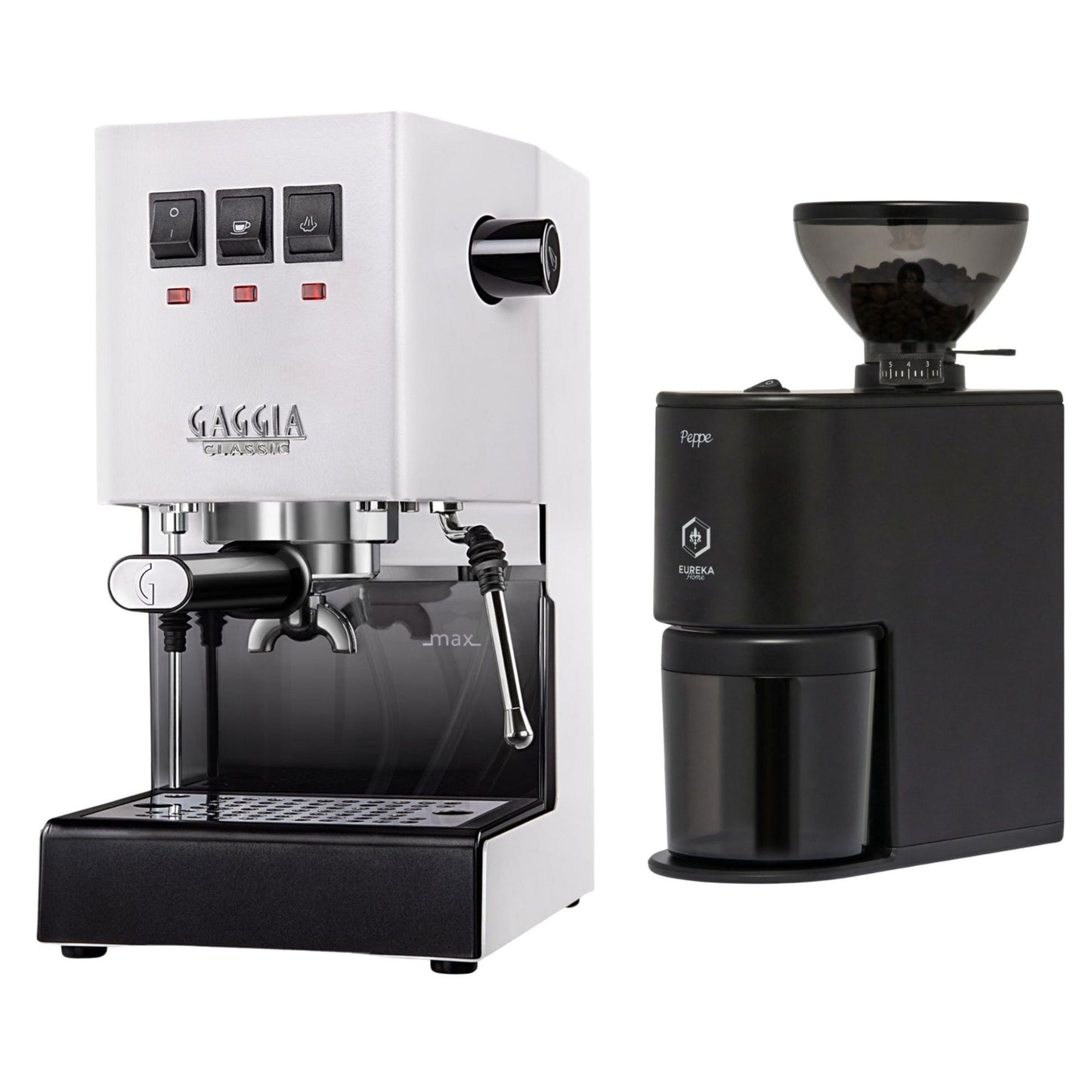 Gaggia Classic E24 Evo Pro Espresso Machine & Eureka Peppe Grinder Bundle