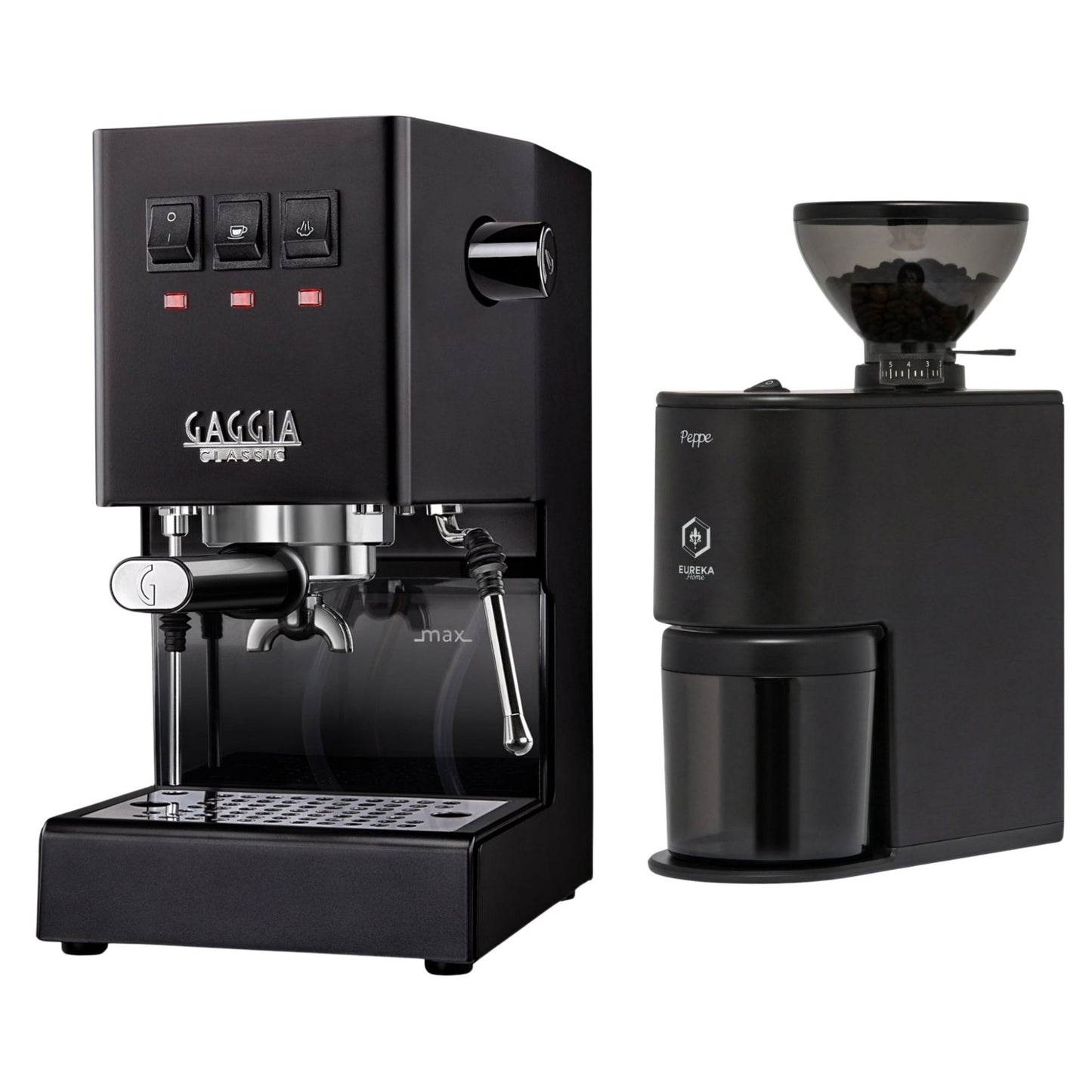 Gaggia Classic E24 Evo Pro Espresso Machine & Eureka Peppe Grinder Bundle