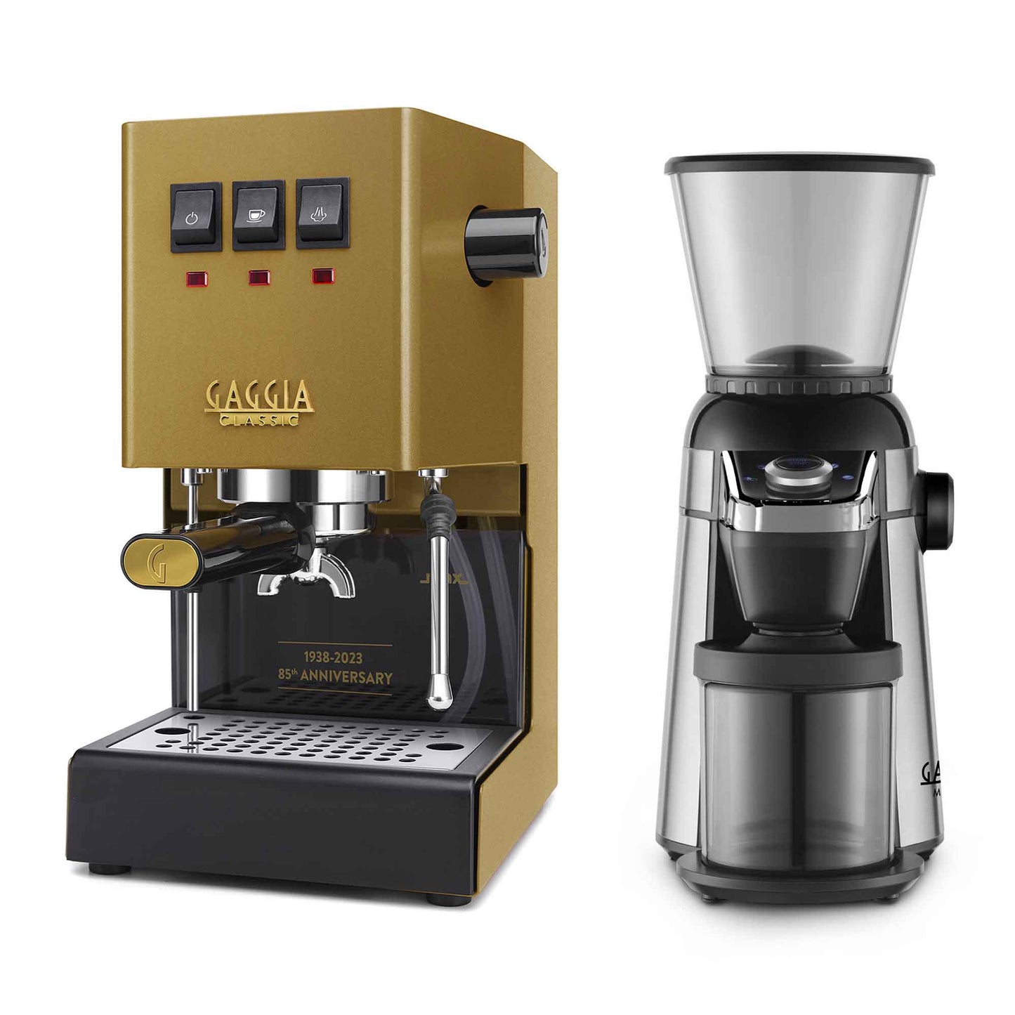New - Gaggia Classic Evo Pro & MD15 Grinder Espresso Machine Package