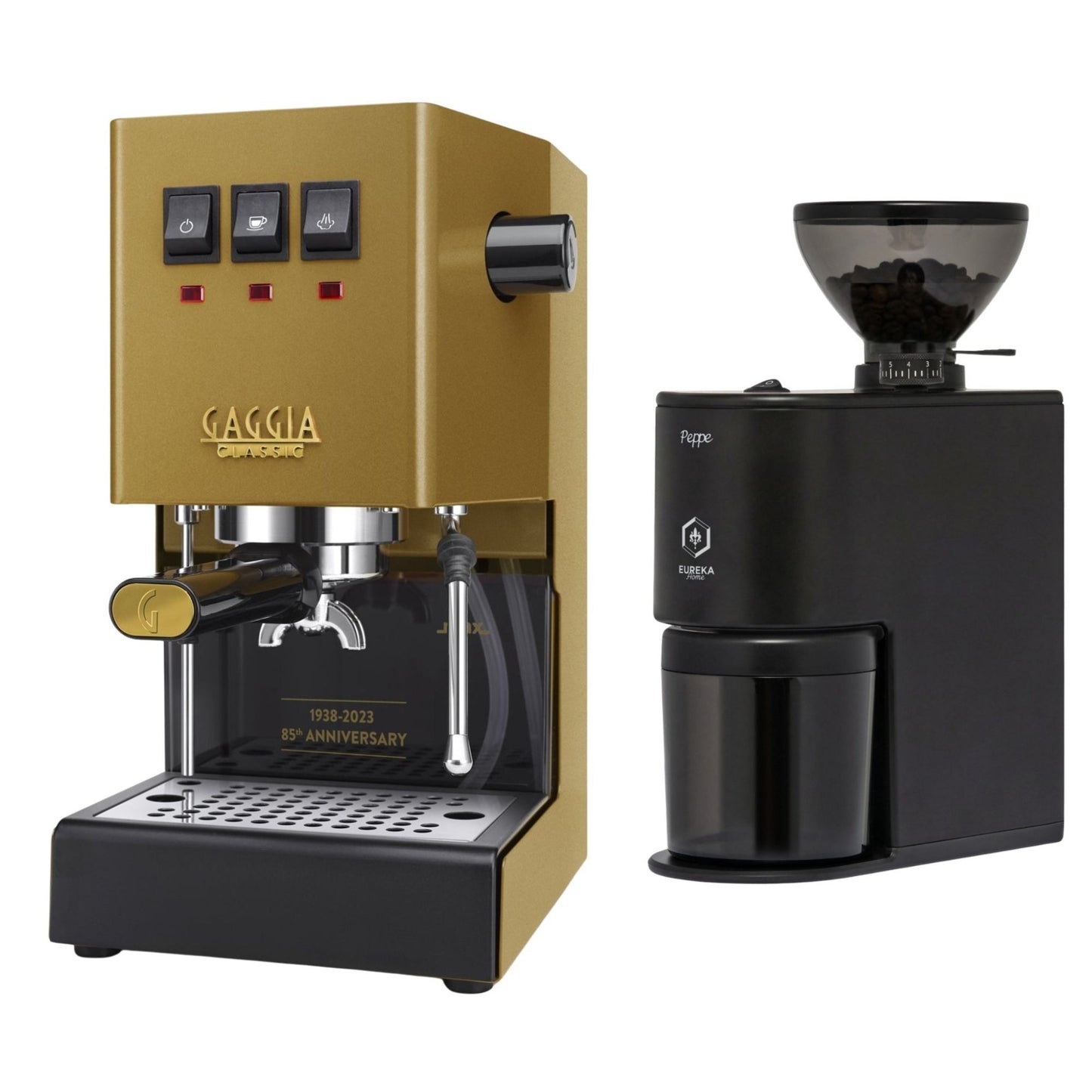 Gaggia Classic E24 Evo Pro Espresso Machine & Eureka Peppe Grinder Bundle