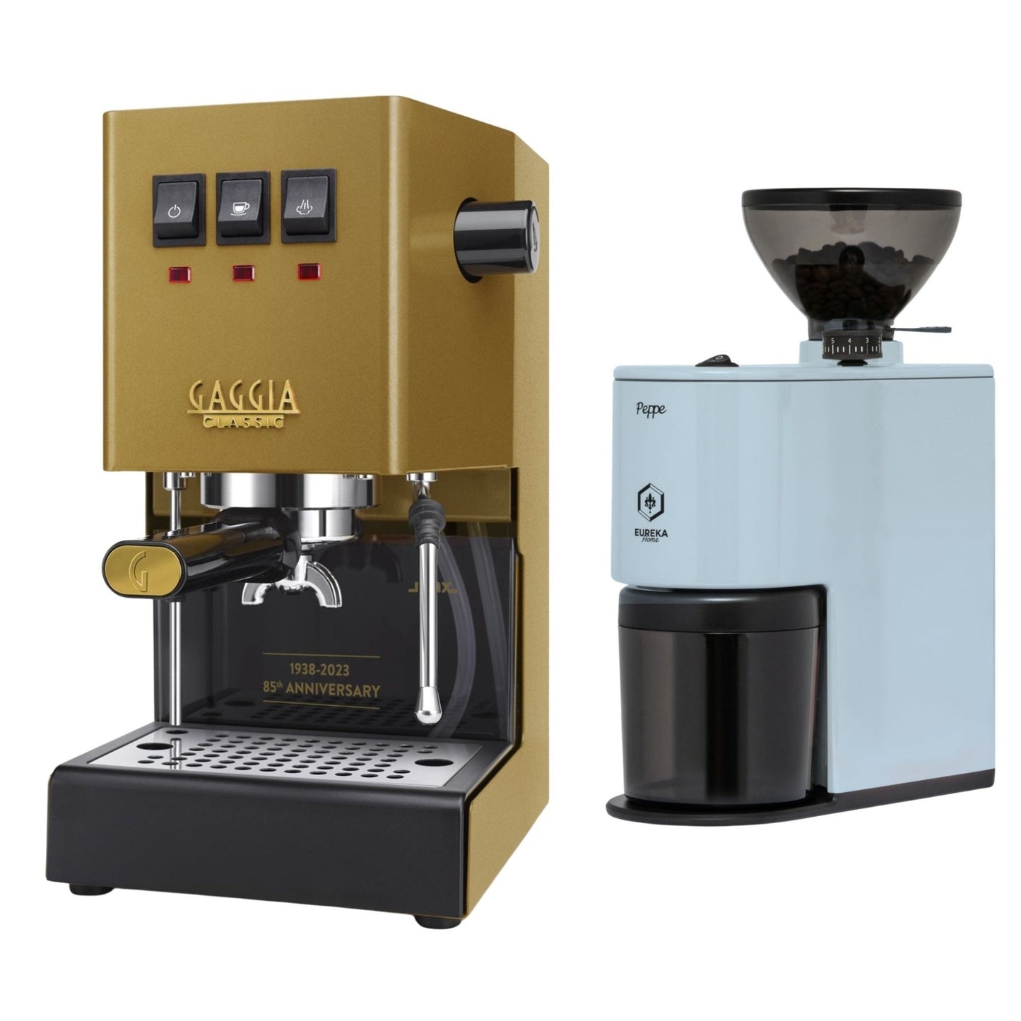 Gaggia Classic E24 Evo Pro Espresso Machine & Eureka Peppe Grinder Bundle