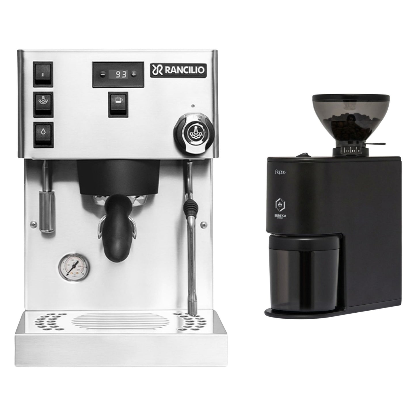 Rancilio Silvia Pro X Dual Boiler Espresso Machine & Eureka Peppe Grinder Bundle