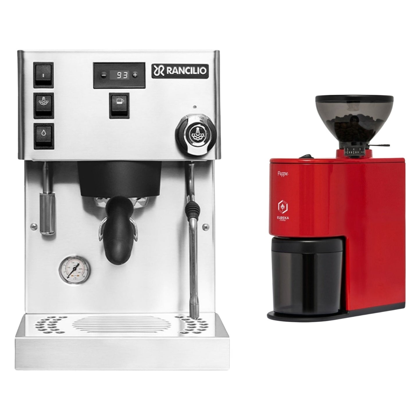 Rancilio Silvia Pro X Dual Boiler Espresso Machine & Eureka Peppe Grinder Bundle