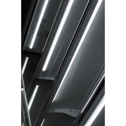 Prodis XMD1875-P-FGD-W Panoramic Frameless Glass Door Refridgerated Multideck - White