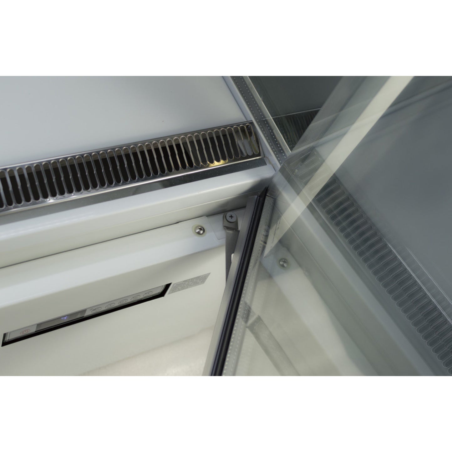 Prodis XMD1875-P-FGD-W Panoramic Frameless Glass Door Refridgerated Multideck - White