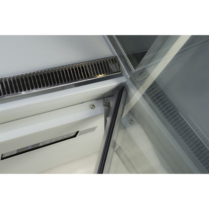 Prodis XMD1875-P-FGD-W Panoramic Frameless Glass Door Refridgerated Multideck - White