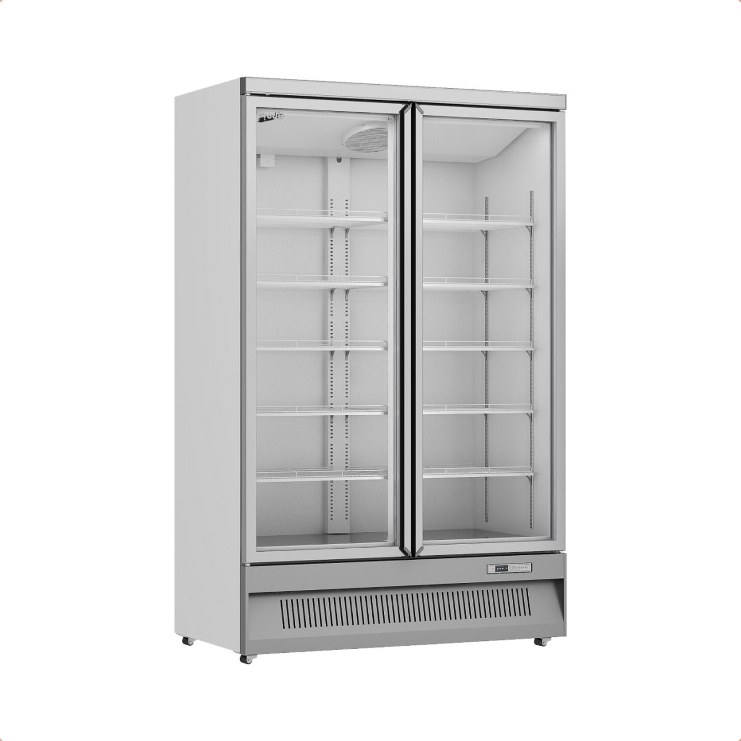 Prodis XPD1250-P-G-LE Heavy Duty Low Energy Double Door Tall Shop Display Fridge