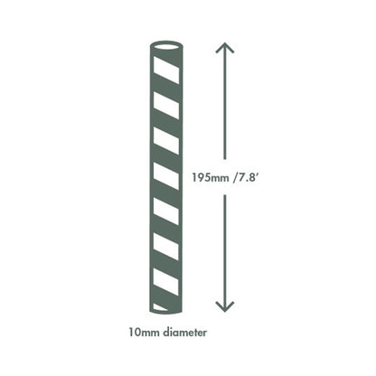 Vegware Compostable Jumbissimo 10mm Paper Straws 7.8in - Case of 1600