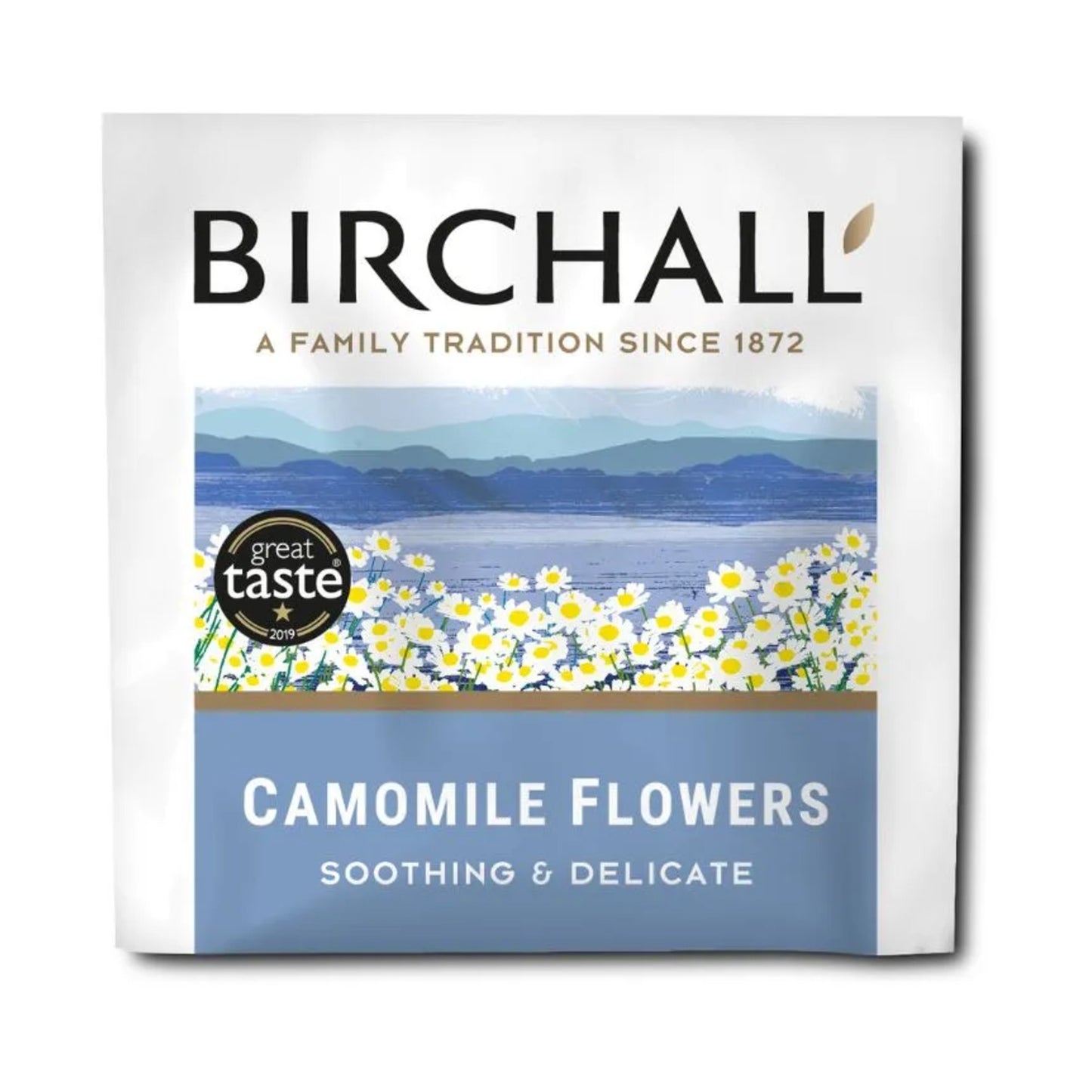 Birchall Camomile Flowers Enveloped Plant-Based Prism Tea Bags – 200 Pack