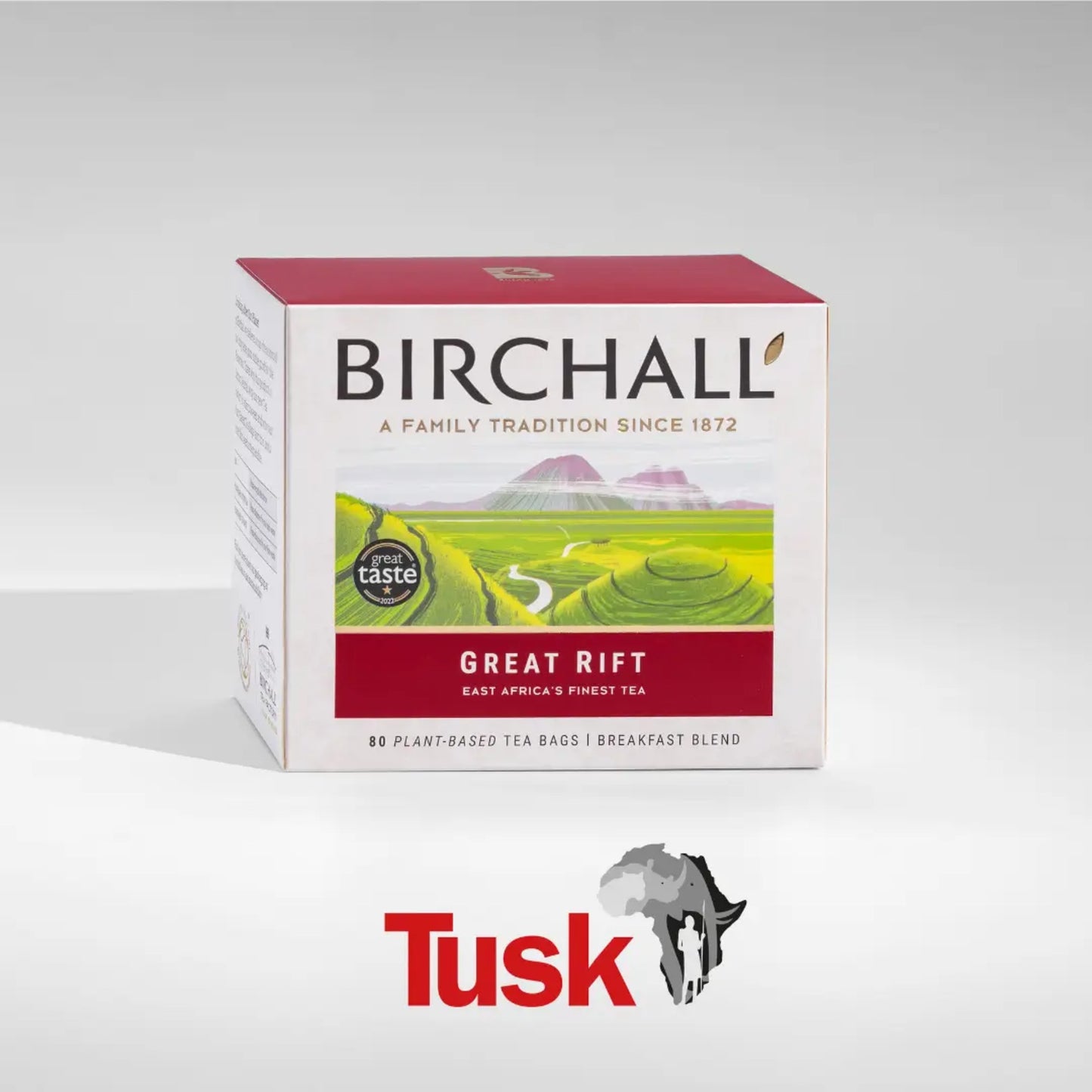 Birchall Tin Caddy containing Great Rift - 80 Plant-Based Everyday Tea Bags
