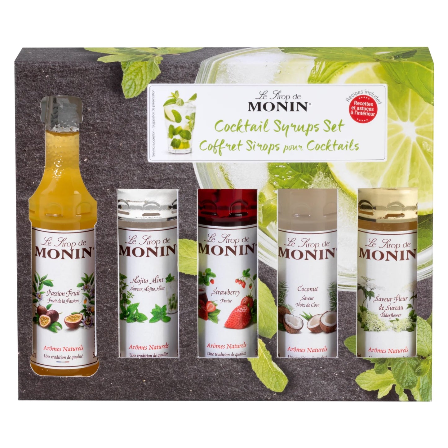 Monin Premium Cocktail Syrup Gift Set 5 cl (Pack of 5)