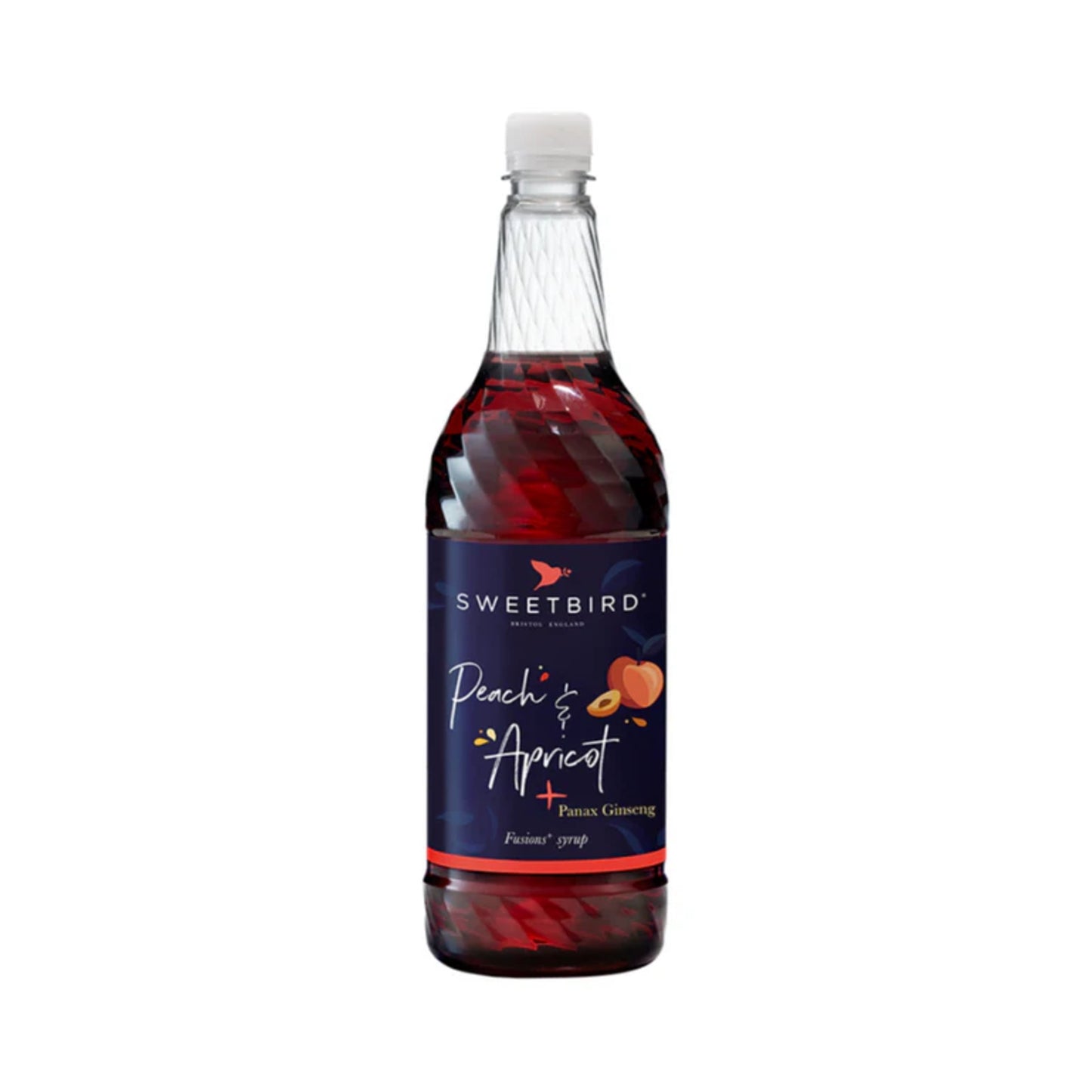 Sweetbird Peach & Apricot Fusions+ Syrup - 1 Litre Bottle