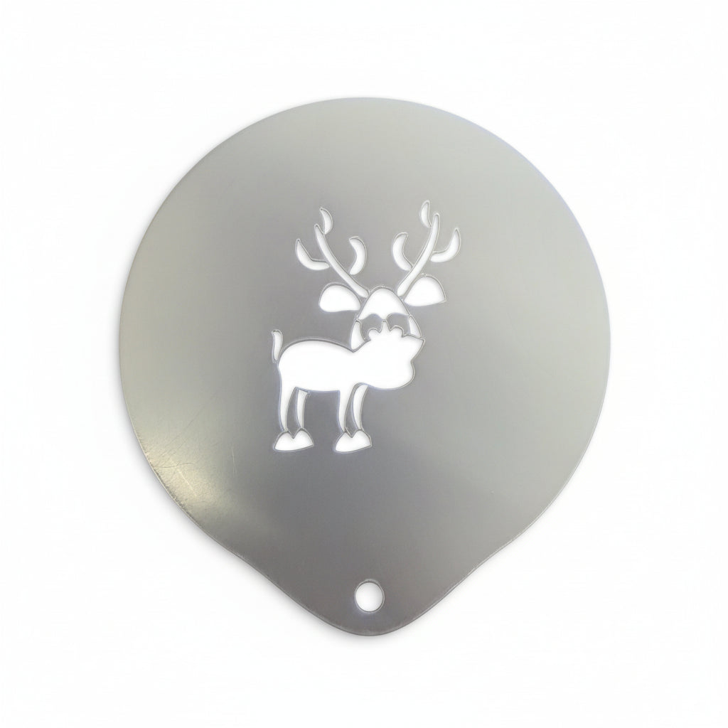 Reindeer Hot Chocolate Coffee Stencil
