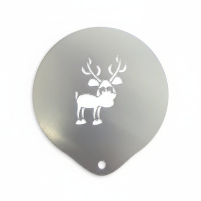 Reindeer Hot Chocolate Coffee Stencil