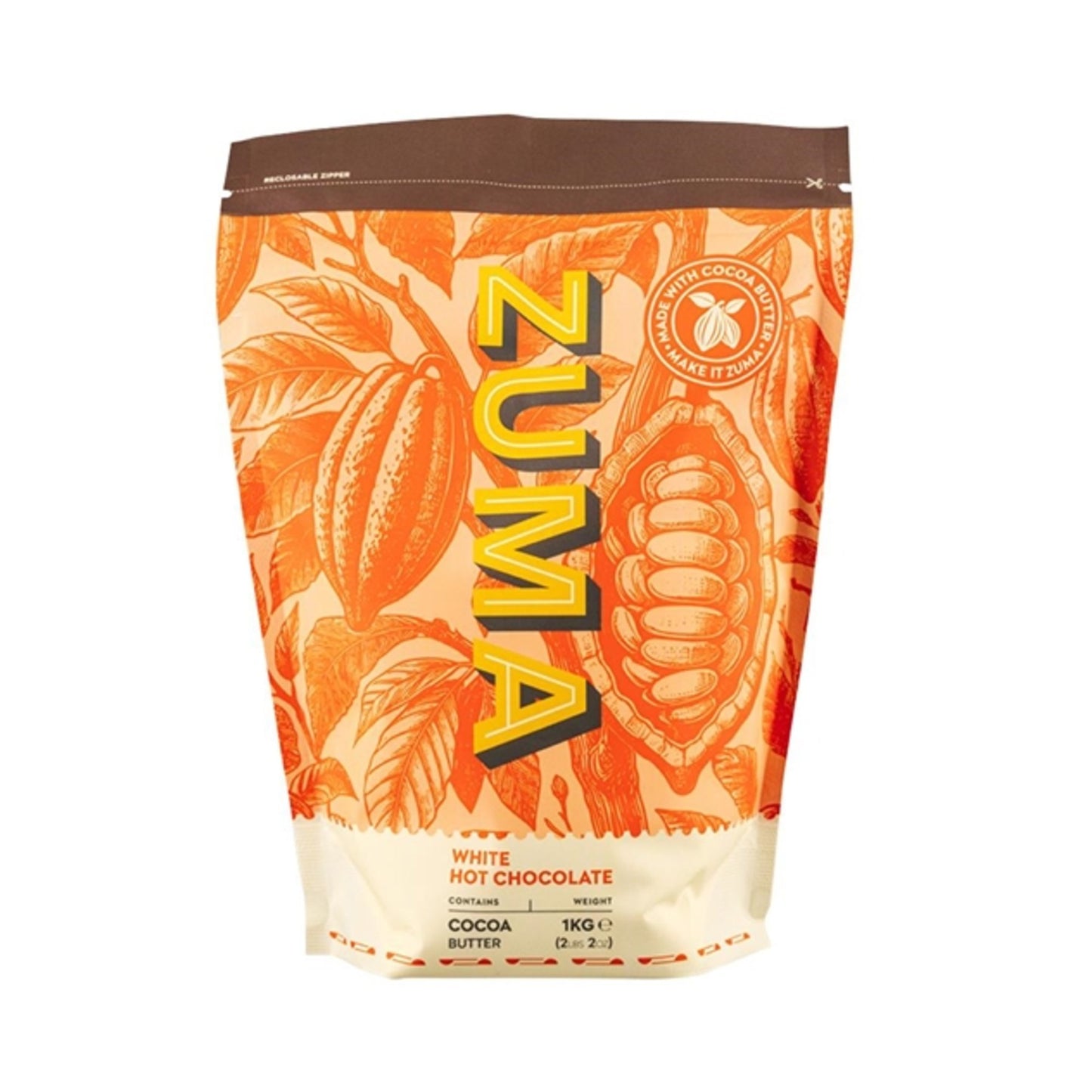 Zuma White Premium Hot Chocolate 1kg Bag