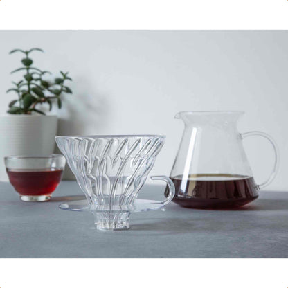 Simply Hario V60 Glass Starter 02 Pour Over Brewing Kit - 4 Cup