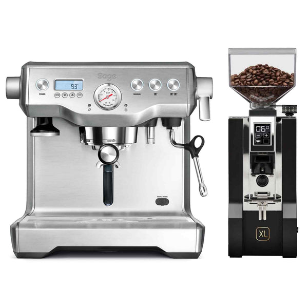 Sage The Dual Boiler Espresso Machine + Eureka Mignon XL Grinder Package