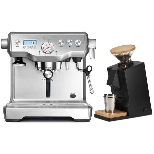 Sage The Dual Boiler Espresso Machine + Eureka Oro Single Dose Grinder Package