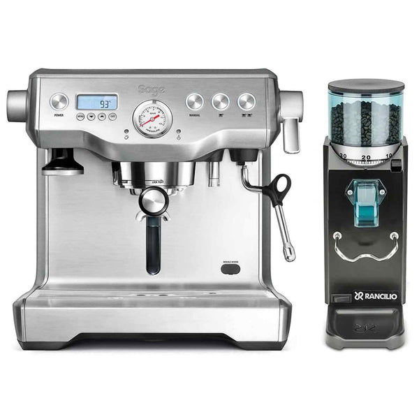 Sage The Dual Boiler Espresso Machine + Rancilio Rocky SD Grinder Package