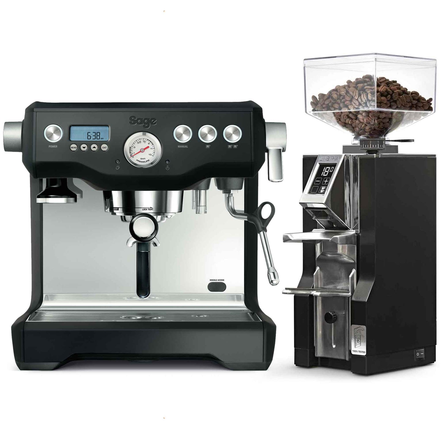 Sage The Dual Boiler Espresso Machine + Eureka Libra Grinder Package