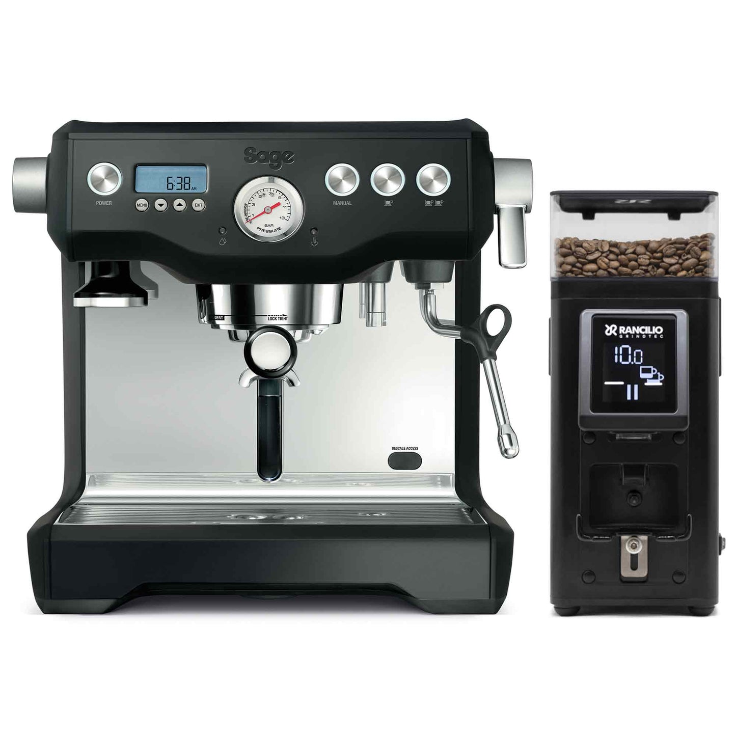 Sage The Dual Boiler Espresso Machine + Rancilio Stile Grinder Package