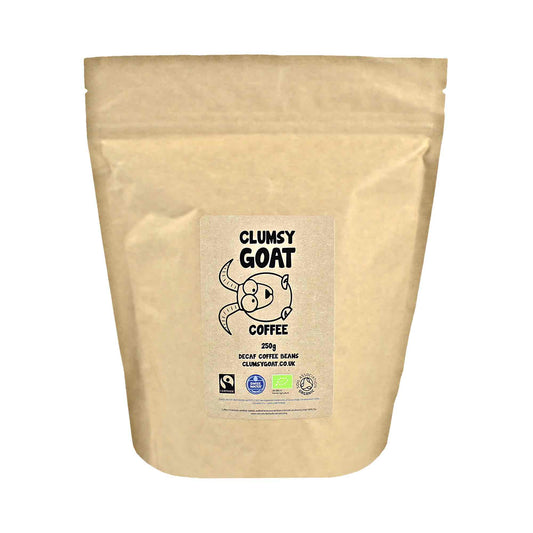 Clumsy Goat Fairtrade Organic Swiss Water Process Peruvian Decaf Coffee Beans