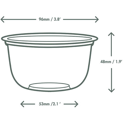Vegware Compostable 8oz PLA Bella Pot - 96-Series - Case of 1000