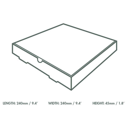 Vegware Compostable 9in Brown Kraft Pizza Box - Case of 100
