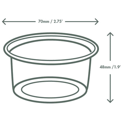 Vegware Compostable 4oz PLA Cold Portion Pot - Case of 2000