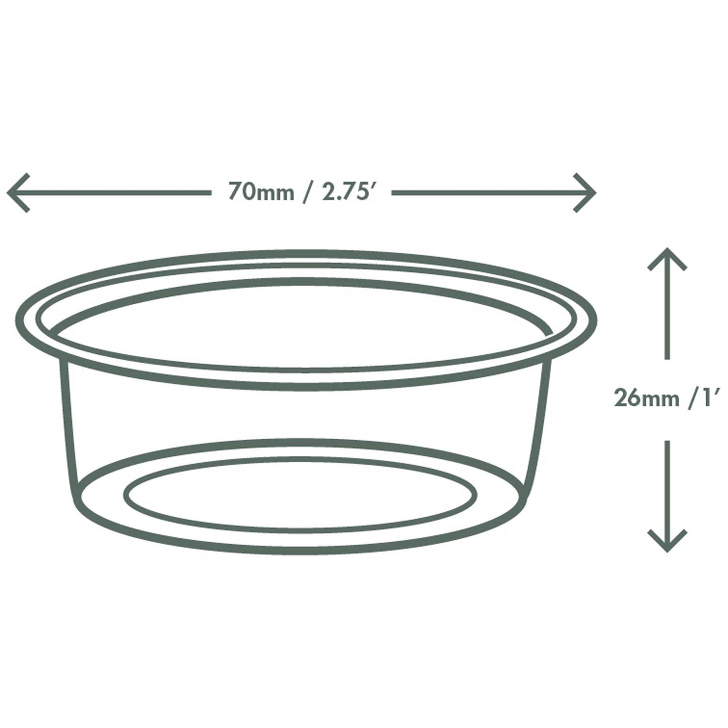 Vegware Compostable 2oz PLA Cold Portion Pot - Case of 2000