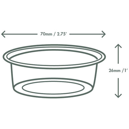 Vegware Compostable 2oz PLA Cold Portion Pot - Case of 2000