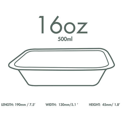 Vegware Compostable 16oz/500ml Gourmet Food Base (Fits Lid 3) - Case of 600