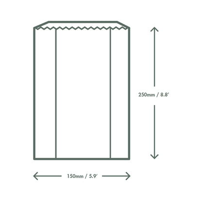 Vegware Compostable 6x2.5x10in Glassine Bag With NatureFlex Window - Case of 500