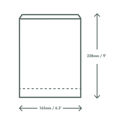 Vegware Compostable 6.5 x 3 x 9in Therma Paper Bag - Case of 500