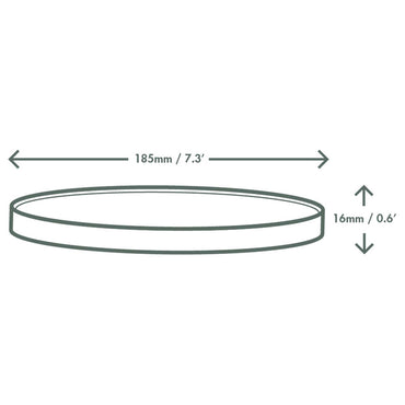 Vegware Compostable 185-Series, PLA-Lined Paper Lid with vents - Case of 300