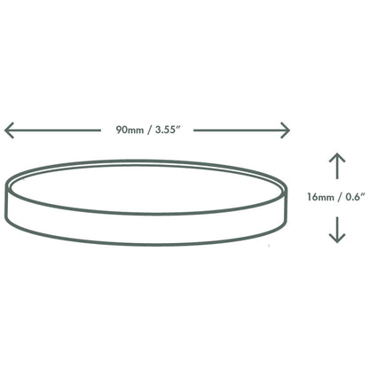 Vegware Compostable 90-Series Flat Paper Hot Lid - Case of 1000