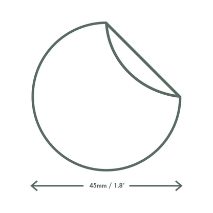 Vegware Compostable 45mm Round Sticker - Case of 1000