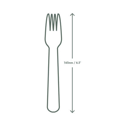 Vegware Compostable 6.5in Wooden Fork - Case of 1000