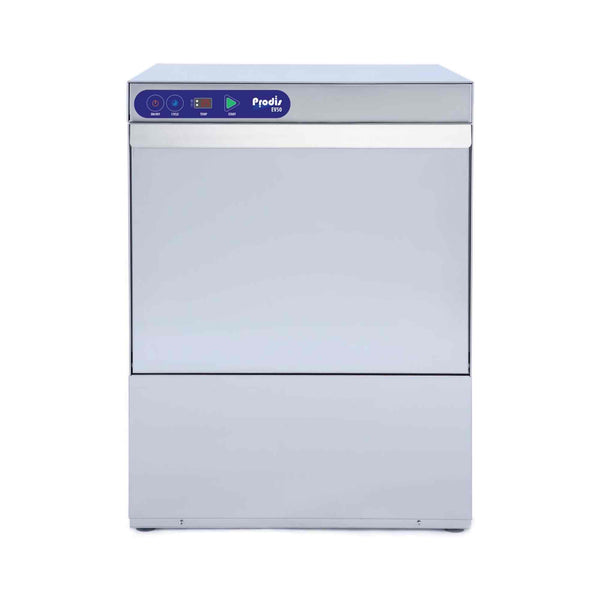 Prodis EV50S, 500mm Heavy Duty Electronic Commercial Glasswasher, Automatic Water Softener, Drain Pump