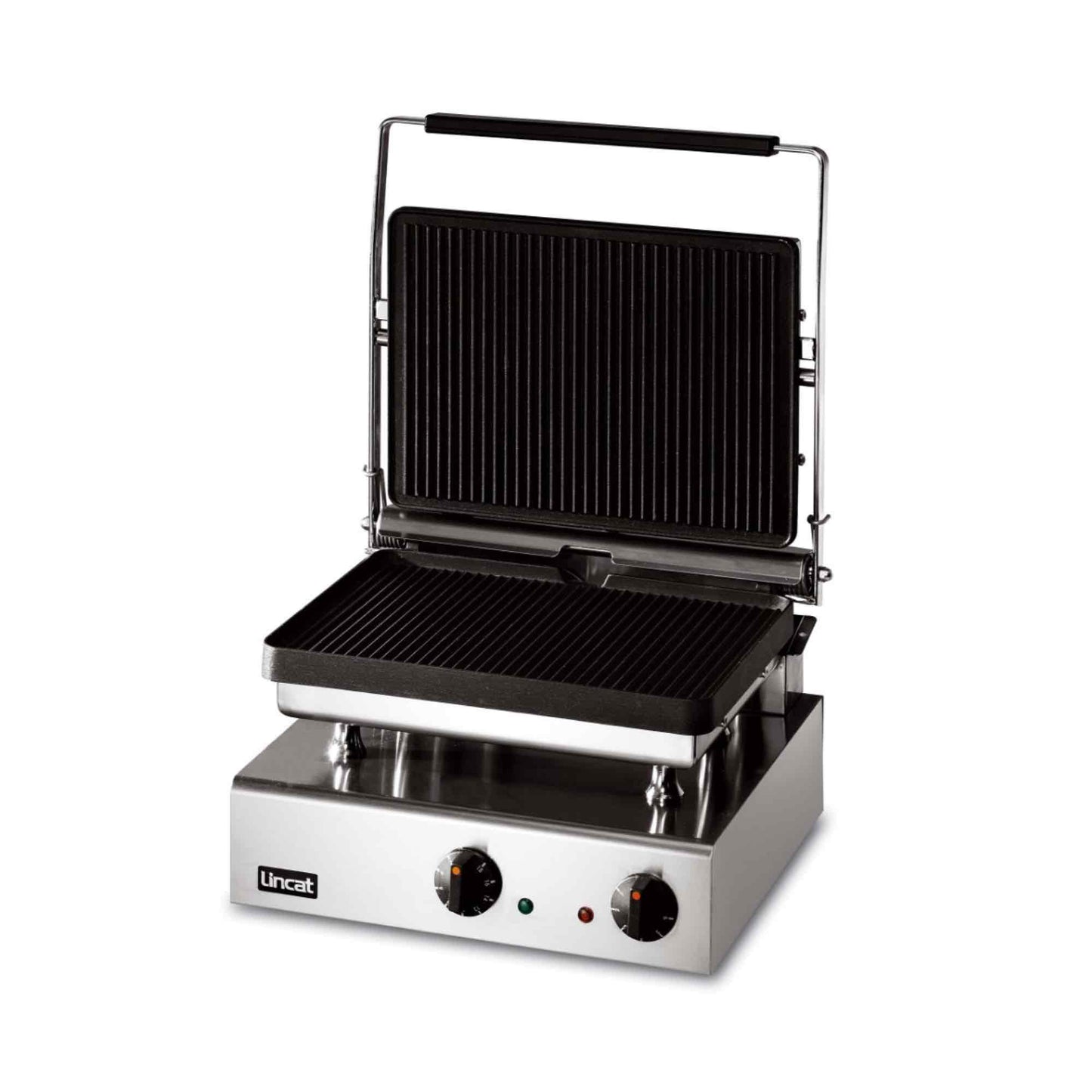 Lincat Lynx 400 Single Heavy Duty Aluminium Contact Grill Ribbed Base & Ribbed Top - GG1P - 395mm
