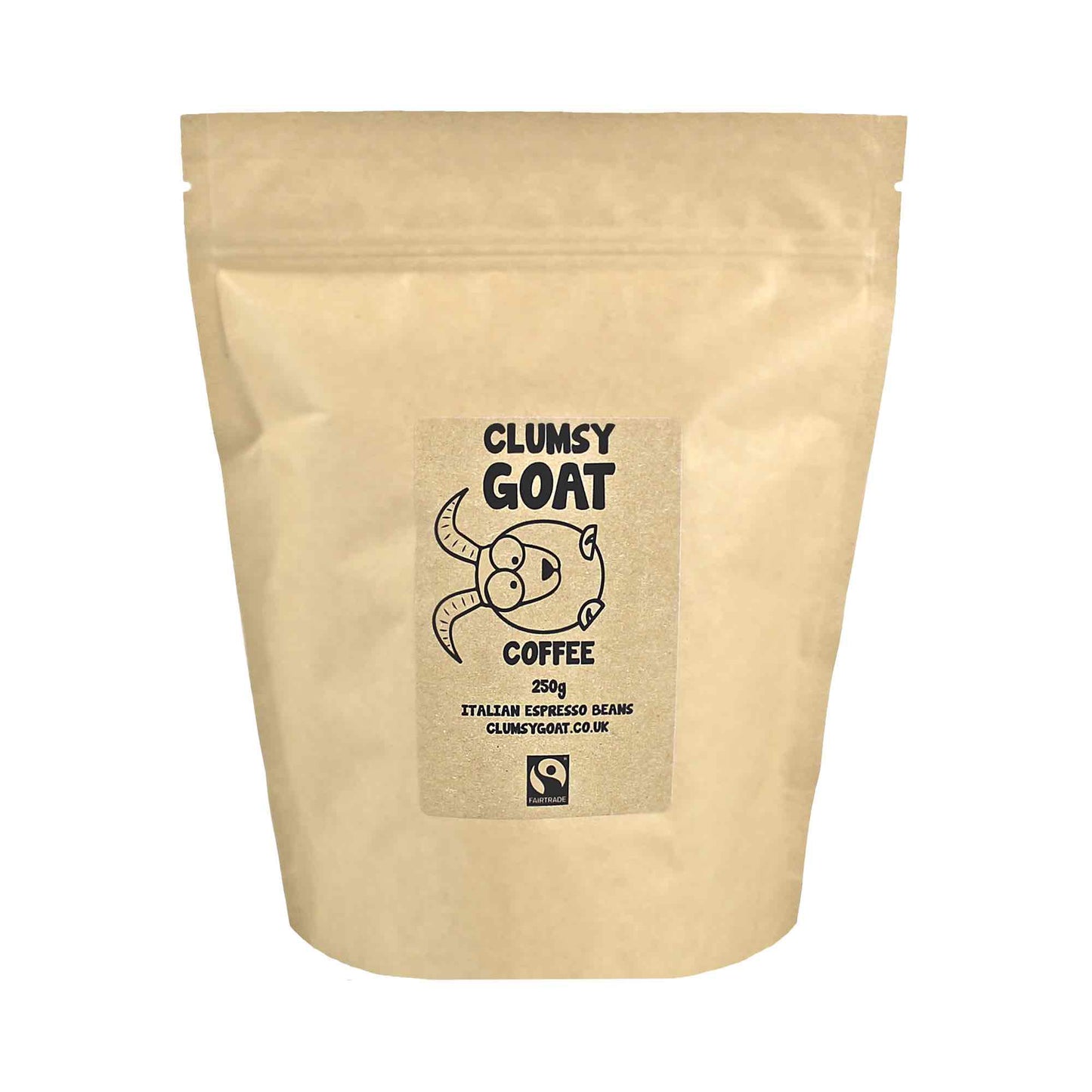Clumsy Goat Fairtrade Italian Espresso Coffee Beans – 100% Arabica