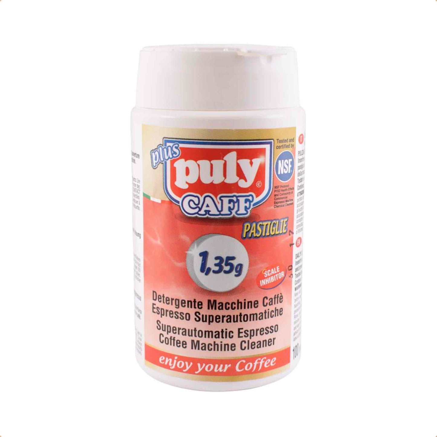 Puly Caff Coffee Machine Cleaning Tablets Tub of 100 - 1.35g