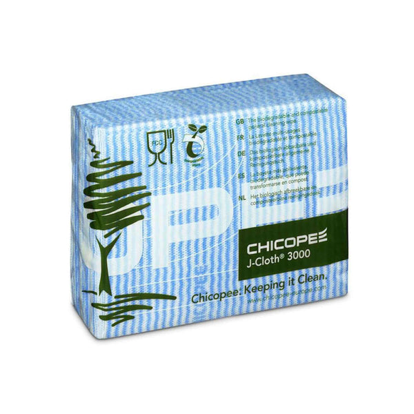 Chicopee J-Cloth Compostable Cleaning Cloth Pack - Blue - Pack of 50
